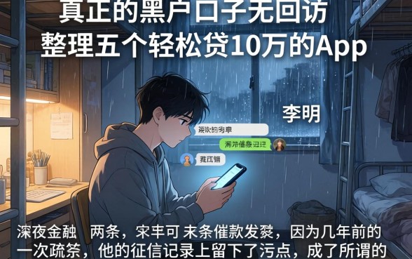 真正的黑户口子无回访，整理五个轻松贷10万的app