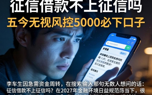 征信借款不上征信吗，概括五个无视风控5000必下口子
