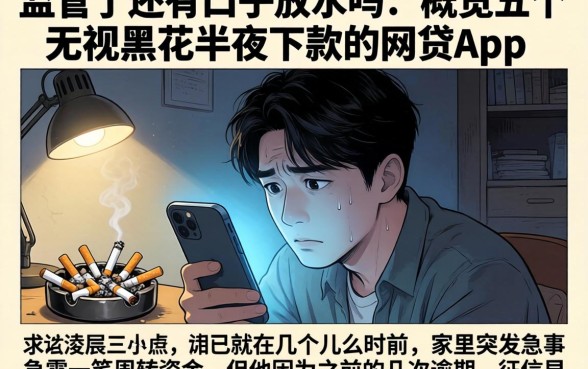 监管了还有口子放水吗，概览五个无视黑花半夜下款的网贷app