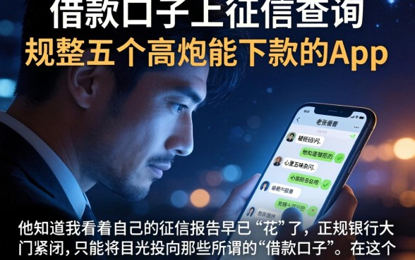 借款口子上征信查询，规整五个高炮能下款的app