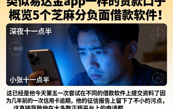 类似易达金app一样的贷款口子，概览5个芝麻分负面借款的软件