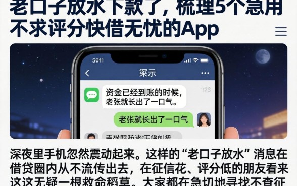 老口子放水下款了，梳理5个急用不求评分快借无忧的app