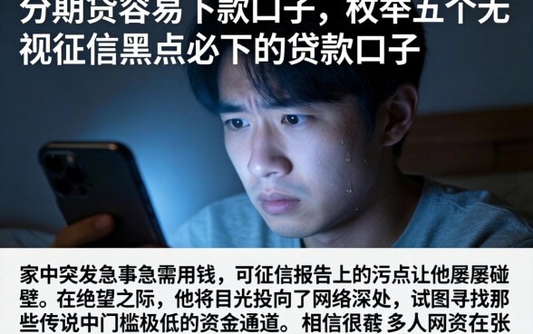 分期贷容易下款的口子，枚举五个无视征信黑户必下的贷款口子