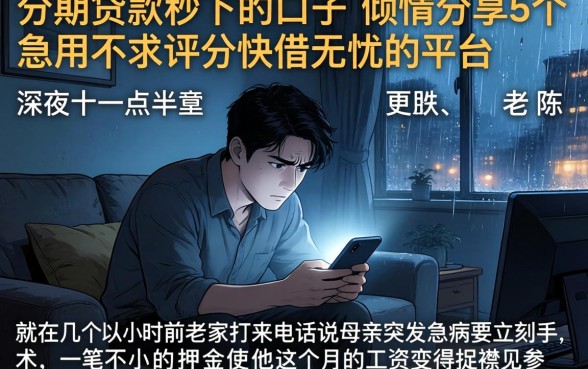 分期贷款秒下的口子，倾情分享5个急用不求评分快借无忧的平台