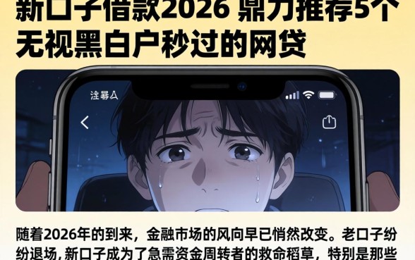 新口子借款2026，鼎力推荐5个无视黑白户秒过的网贷
