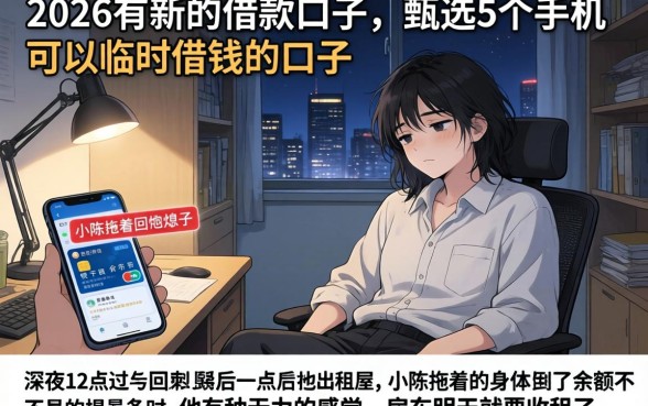 2026有新的借款口子，甄选5个手机可以临时借钱的口子