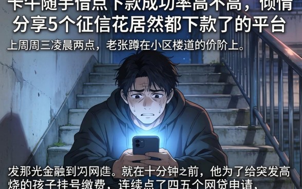 卡牛随手借点下款成功率高不高,倾情分享5个征信花居然都下款了的平台