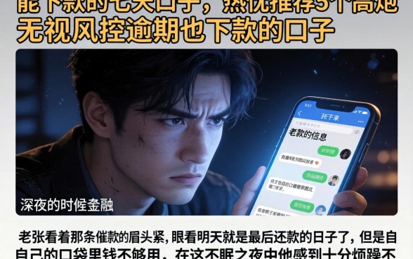 能下款的七天口子，热忱推荐5个高炮无视风控逾期也下款的口子