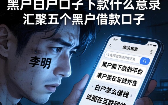 黑户白户口子下款什么意思，汇整五个黑户借款口子