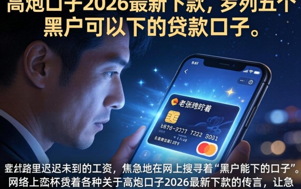 高炮口子2026最新下款，罗列五个黑户可以下的贷款口子