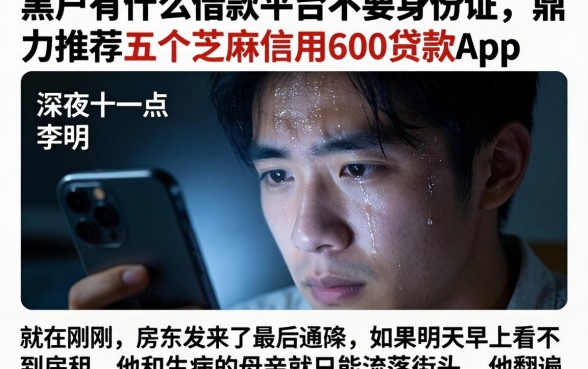 黑户有什么借款平台不要身份证，鼎力推荐五个芝麻信用600贷款app