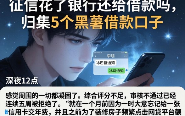 征信花了银行还给借款吗,归集5个黑户借款口子