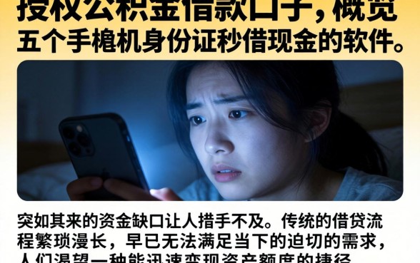 授权公积金的借款口子，概览五个手机身份证秒借现金的软件