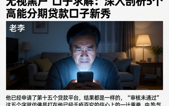 无视黑户的口子求解，深入剖析5个高能分期贷款口子新秀