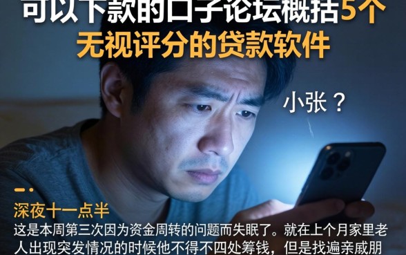 可以下款的口子论坛，概括5个无视评分的贷款软件