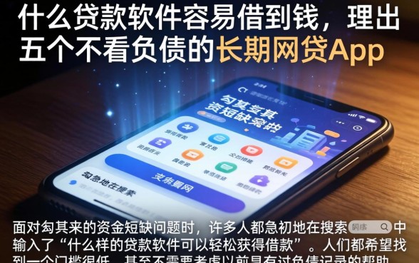 什么贷款软件容易借到钱，理出五个不看负债的长期网贷app