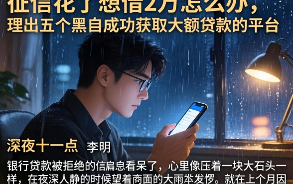 征信花了想借2万怎么办,理出五个黑户成功获取大额贷款的平台