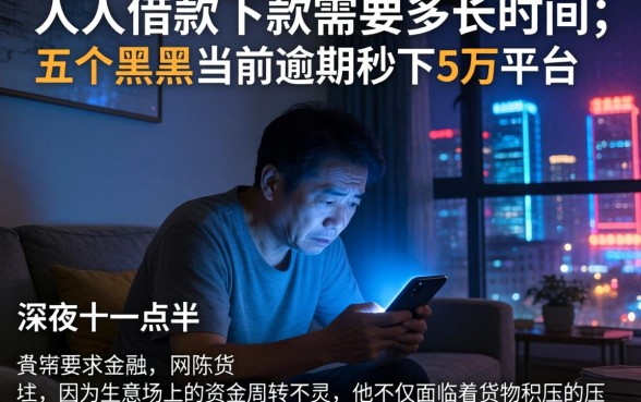 人人借款下款需要多长时间，详细阐述五个黑户当前逾期秒下5万平台