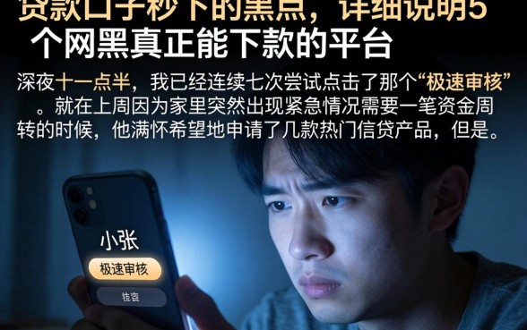 贷款口子秒下的黑户，详尽说明5个网黑真正能下款的平台
