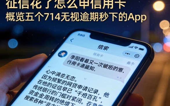 征信花了怎么申信用卡,概览五个714无视逾期秒下的app