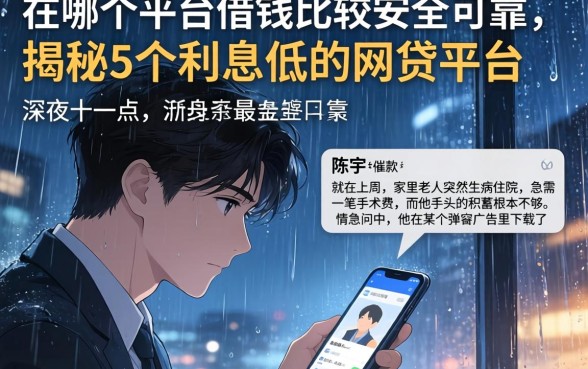 在哪个平台借钱比较安全可靠，揭秘5个利息低的网贷平台