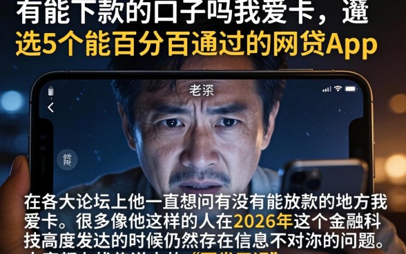 有能下款的口子吗我爱卡,遴选5个能百分百通过的网贷app