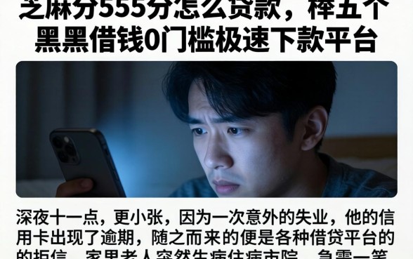 芝麻分555分怎么贷款，枚举五个黑户借钱0门槛极速下款平台