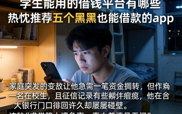 学生能用的借钱平台有哪些，热忱推荐五个黑户也能借款的app