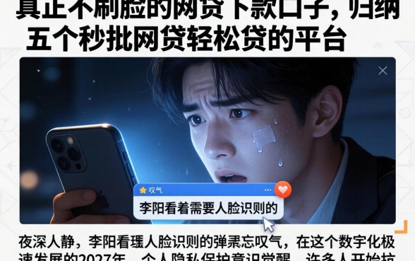 真正不刷脸的网贷下款口子，归纳五个秒批网贷轻松贷的平台