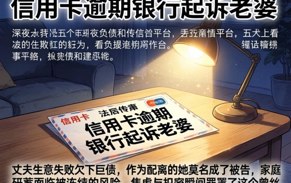 信用卡逾期银行起诉老婆，详细阐述五个不看负债和征信的平台
