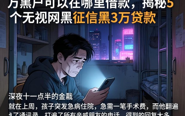 万黑户可以在哪里借款，揭秘5个无视网黑征信黑3万贷款