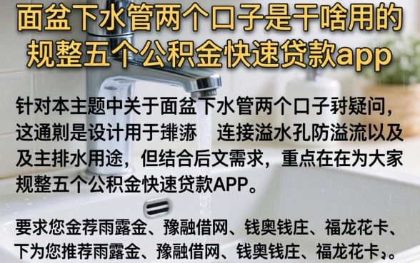 面盆下水管两个口子是干啥用的，规整五个公积金快速贷款app