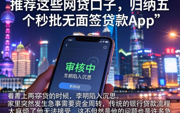推荐这些网贷口子，归纳五个秒批无面签贷款app