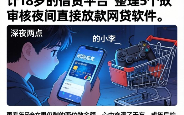 针对18岁的借贷平台,整理5个不审核夜间直接放款的网贷软件