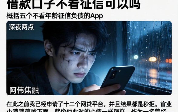 借款口子不看征信可以吗，概括五个不看年龄征信负债的app
