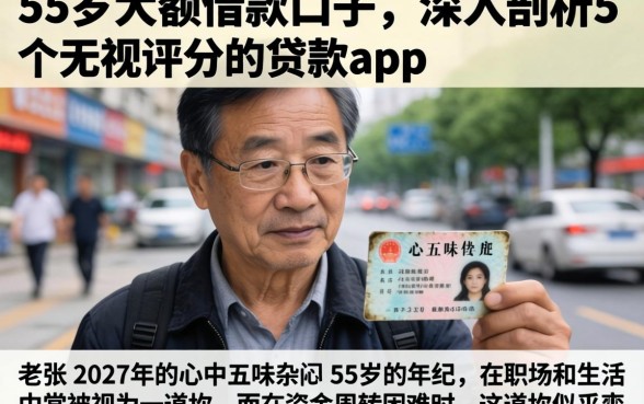 55岁大额借款的口子，深入剖析5个无视评分的贷款app