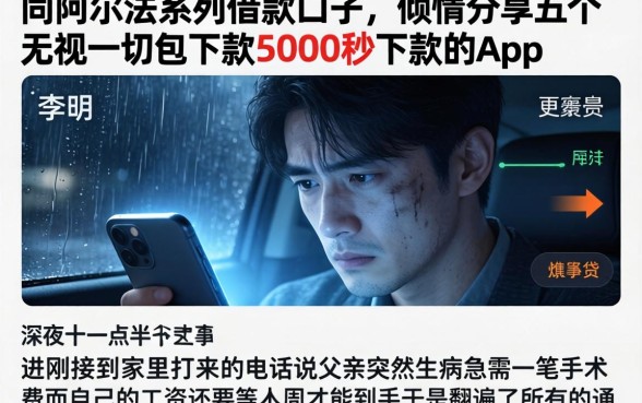 同阿尔法系列的借款口子，倾情分享五个无视一切包下款5000秒下款的app