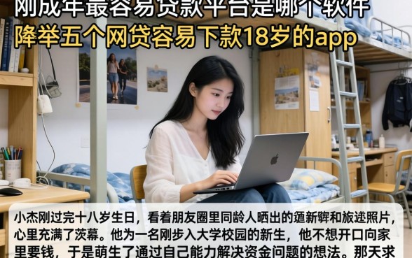 刚成年最容易贷款的平台是哪个软件，枚举五个网贷容易下款18岁的app