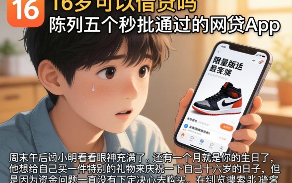 16岁可以借贷吗，陈列五个秒批通过的网贷app