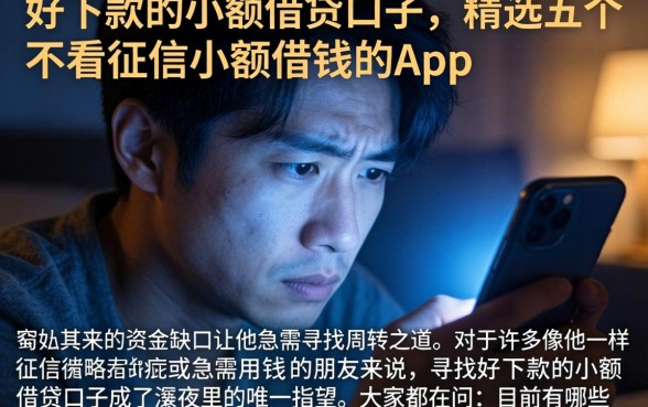 好下款的小额借贷口子，精选五个不看征信小额借钱的app