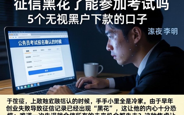 征信黑花了能参加考试吗，细致阐述5个无视黑户下款的口子