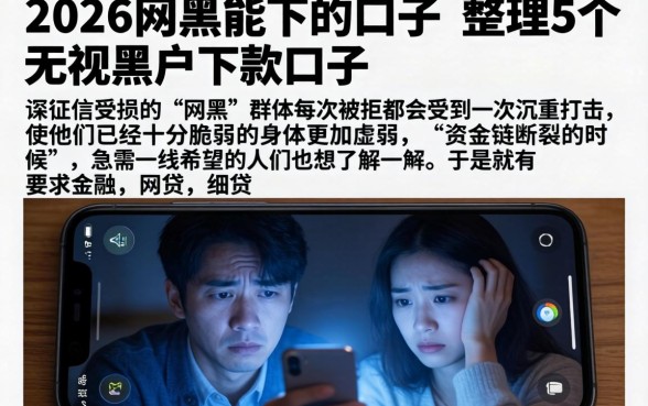 2026网黑能下的口子,整理5个无视黑户下款口子