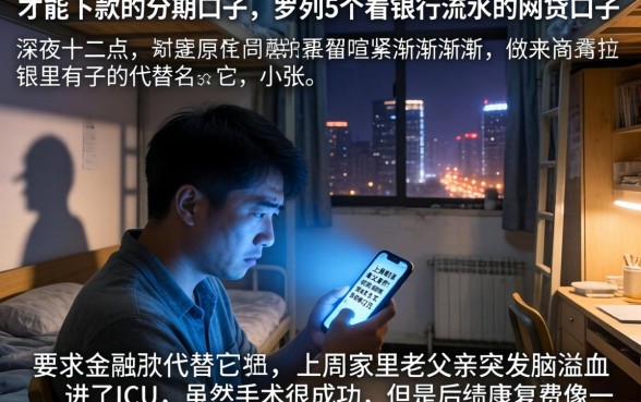 才能下款的分期口子，罗列5个看银行流水的网贷口子