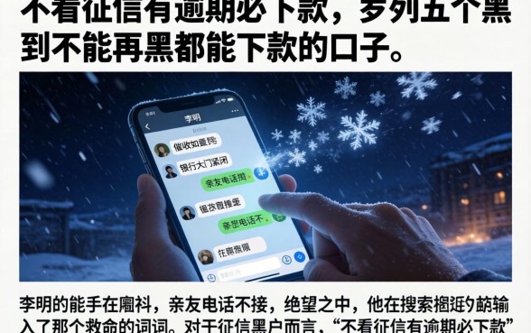 不看征信有逾期必下款，罗列五个黑到不能再黑都能下款的口子