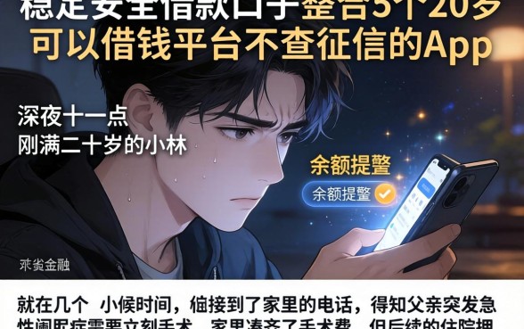 稳定安全的借款口子，整合5个20岁可以借钱平台不查征信的app