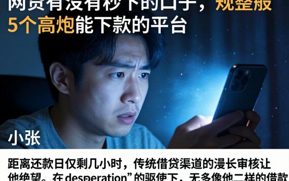 网贷有没有秒下的口子，规整5个高炮能下款的平台