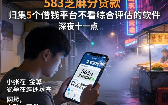 583芝麻分贷款，归集5个借钱平台不看综合评估的软件