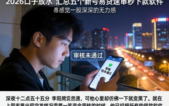 2026口子放水,汇总五个新号易贷速审秒下款软件
