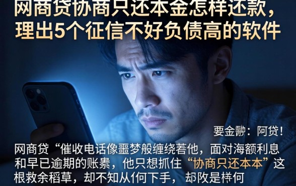 网商贷协商只还本金怎样还款，理出5个征信不好负债高的软件