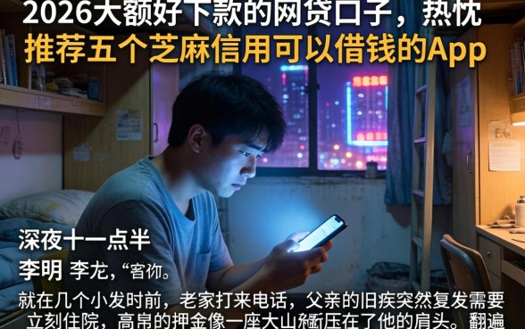 2026大额好下款的网贷口子，热忱推荐五个芝麻信用可以借钱的app